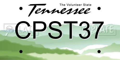 CPST37 Tennessee License Plate