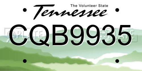 CQB9935 Tennessee License Plate