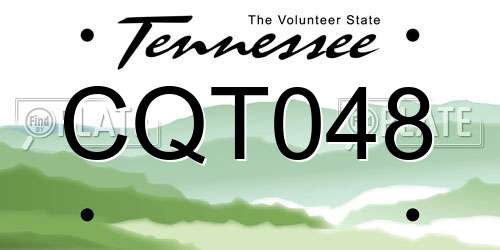 CQT048 Tennessee License Plate