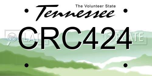 CRC424 Tennessee License Plate