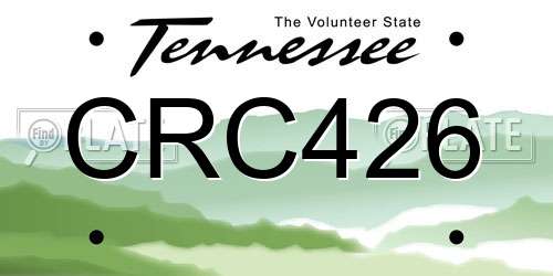 CRC426 Tennessee License Plate