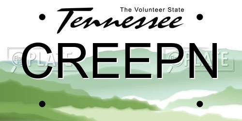 CREEPN Tennessee License Plate
