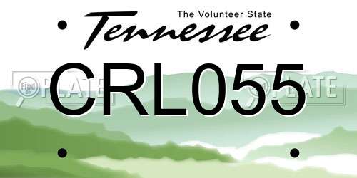 CRL055 Tennessee License Plate