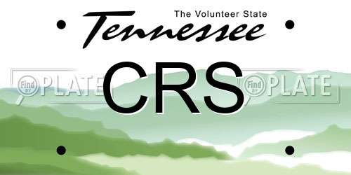 CRS Tennessee License Plate