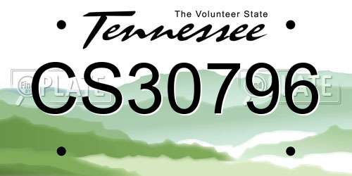 CS30796 Tennessee License Plate