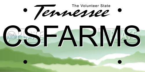 CSFARMS Tennessee License Plate