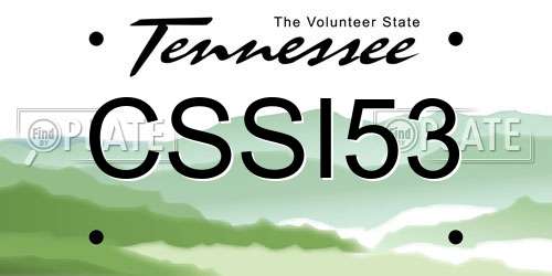 CSSI53 Tennessee License Plate