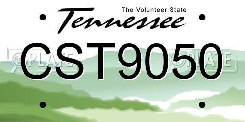 CST9050 Tennessee License Plate
