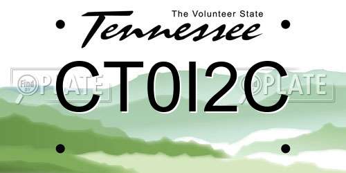 CT0I2C Tennessee License Plate