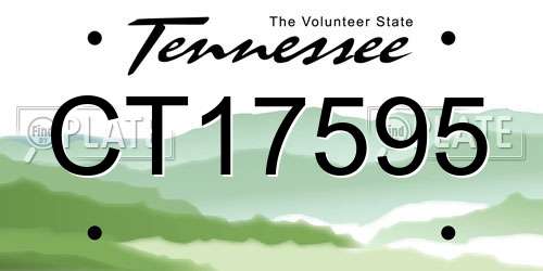 CT17595 Tennessee License Plate