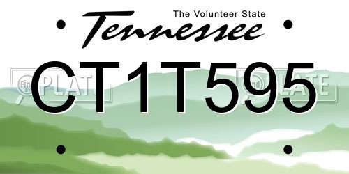 CT1T595 Tennessee License Plate