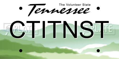 CTITNST Tennessee License Plate