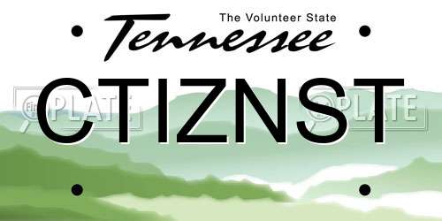 CTIZNST Tennessee License Plate