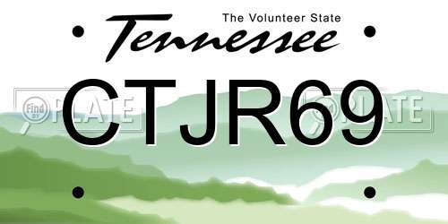 CTJR69 Tennessee License Plate