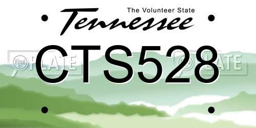 CTS528 Tennessee License Plate