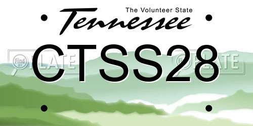 CTSS28 Tennessee License Plate