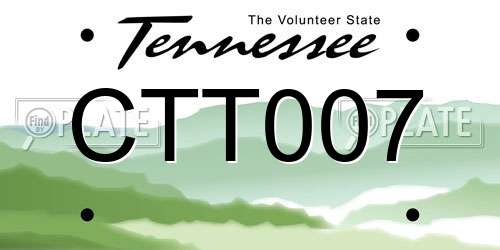 CTT007 Tennessee License Plate