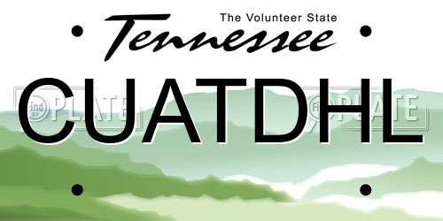 CUATDHL Tennessee License Plate