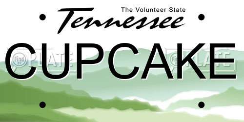 CUPCAKE Tennessee License Plate