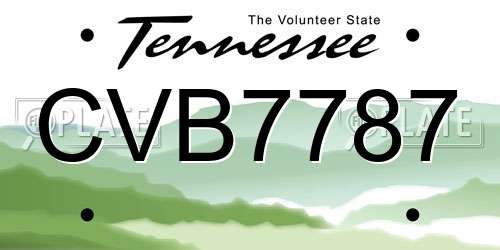 CVB7787 Tennessee License Plate