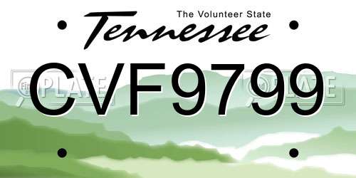 CVF9799 Tennessee License Plate