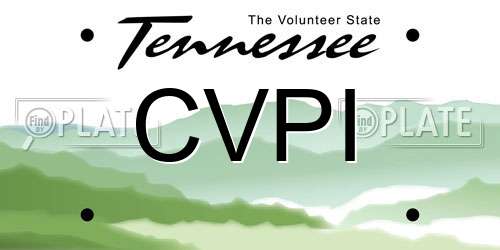 CVPI Tennessee License Plate