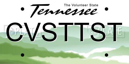 CVSTTST Tennessee License Plate