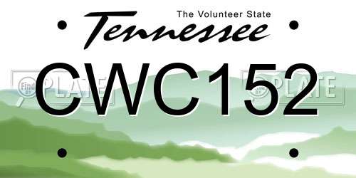 CWC152 Tennessee License Plate