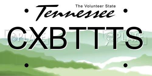 CXBTTTS Tennessee License Plate