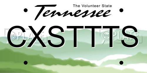 CXSTTTS Tennessee License Plate