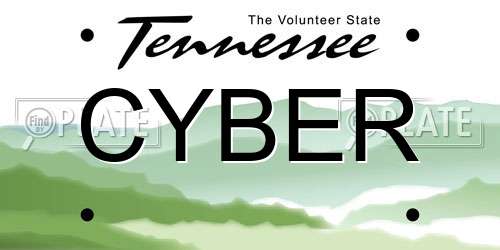 CYBER Tennessee License Plate