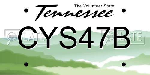 CYS47B Tennessee License Plate