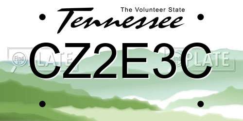 CZ2E3C Tennessee License Plate