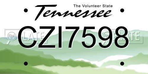 CZI7598 Tennessee License Plate