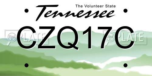 CZQ17C Tennessee License Plate