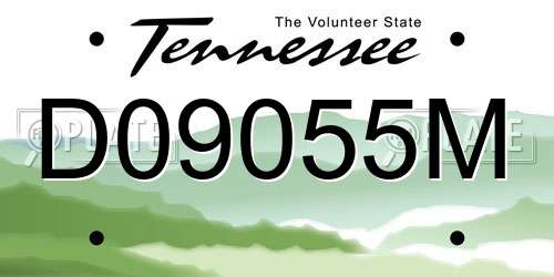D09055M Tennessee License Plate
