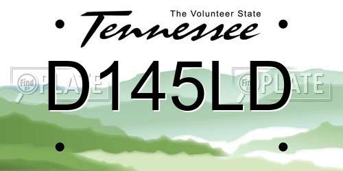 D145LD Tennessee License Plate