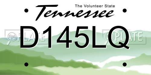D145LQ Tennessee License Plate