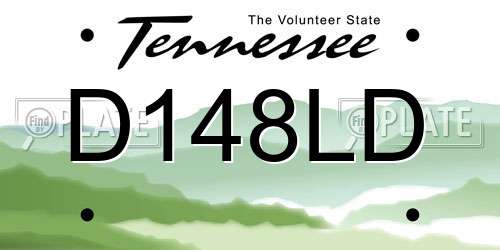 D148LD Tennessee License Plate
