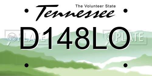 D148LO Tennessee License Plate