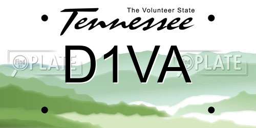 D1VA Tennessee License Plate