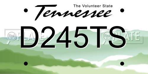 D245TS Tennessee License Plate
