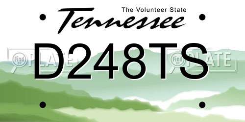 D248TS Tennessee License Plate
