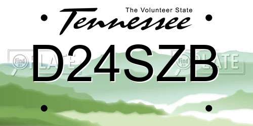 D24SZB Tennessee License Plate