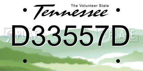 D33557D Tennessee License Plate