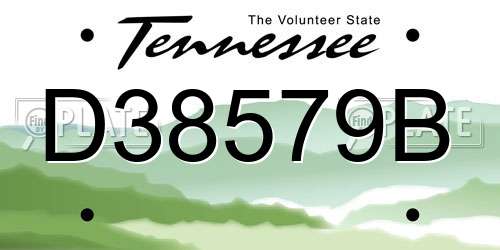 D38579B Tennessee License Plate