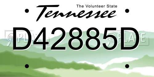 D42885D Tennessee License Plate