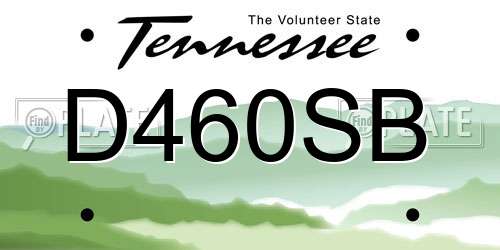 D460SB Tennessee License Plate