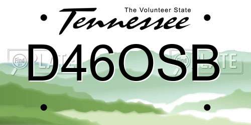 D46OSB Tennessee License Plate