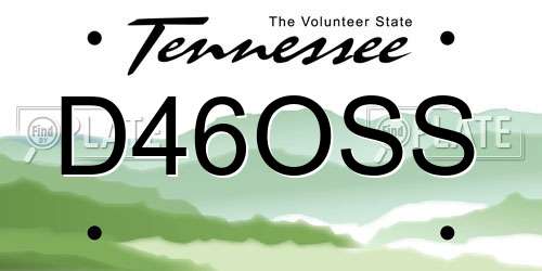 D46OSS Tennessee License Plate